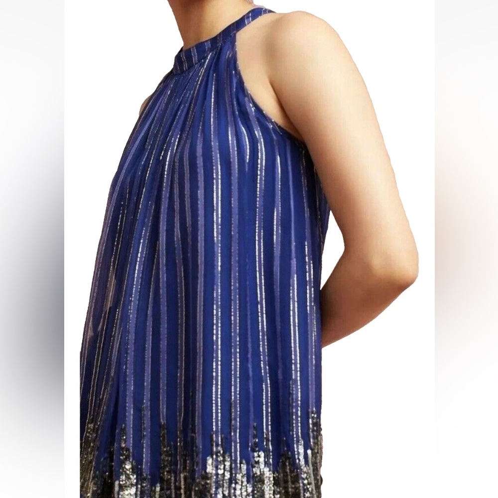 Ranna Gill Sapphire Sequin Halter Top – NWT – Size L
